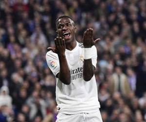 Vinicius Junior, joven delantero del Real Madrid, tendrá que mejorar su falta de eficacia en la jornada del martes de la Champions. Foto: AFP