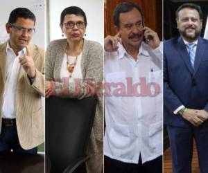 Marlon Escoto, Rutilia Calderón, Marcial Solís y Arnaldo Bueso. (Fotos: EL HERALDO)