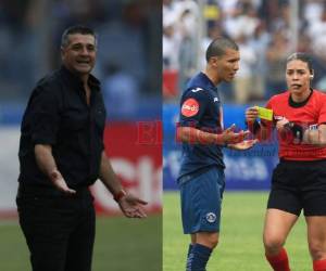 En este collage Diego Vázquez, entrenador de Motagua, al lado izquierdo. En el otro extremo Melissa Pastrana. Fotos Jonhy Magallanes| EL HERALDO