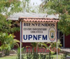 El centro regional de la UPNFM en Choluteca sería uno de los que dejaría de funcionar en 2022, de no conceder fondos a la universidad. Foto: El Heraldo