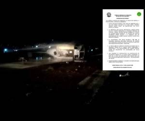 El hecho se registró a eso de las 7:00 de la noche, cuando el helicóptero tipo UH-1H, matrícula FAH 950 se accidentó mientras realizaba prácticas de visores nocturnos.