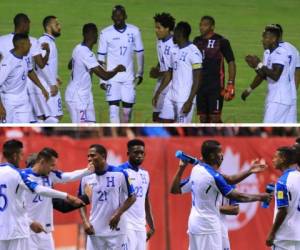 En la imagen de arriba, los seleccionado ante Panamá, usando la camiseta con la que se jugó el Mundial de Brasil 2014. Abajo, la camiseta que diseñó Pinto y con la que se debutó ante Canadá en 2015 en la eliminatoria rumbo a Rusia 2018.