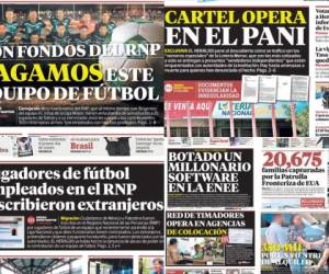 EL HERALDO descubrió que los jugadores del equipo de primera división -empleados del RNP- entregaron documentos a extranjeros.EL HERALDO se infiltró en el mundo de las agencias ilegales de colocaciones, donde por medio de falsas promesas roban dinero a cientos de hondureños.Hace cinco años la ENEE pagó al consorcio español Indra-Sarsa un sistema informático que nunca usó, por un valor actual de 364,000,000 de lempiras.