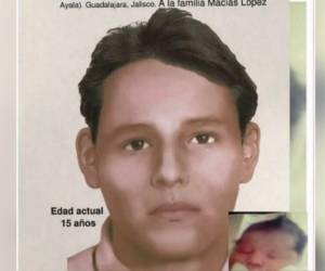 Este es el retrato que se elaboró de “Chavita”, tomando en cuenta su foto de recién nacido y los rostros de sus padres y hermanos.