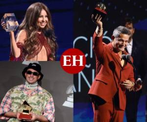 Thalía, Alejandro Sanz y Bad Bunny fueron galardonados. Fotos AFP