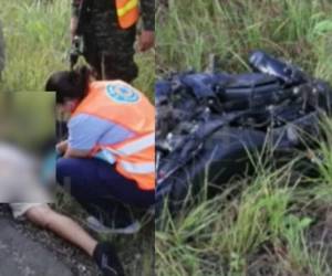 El menor salió disparado de la motocicleta e impactó violentamente contra el pavimento, cerca del km 35 de la carretera a Olancho.