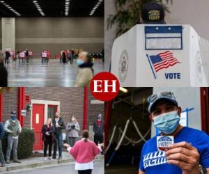 Decenas de millones de estadounidense votan este martes para elegir entre el presidente Donald Trump y el candidato demócrata Joe Biden en unas elecciones que marcan la división y la crispación en el país, arrasado por la pandemia y la crisis económica. Estas son las imágenes del ambiente en las urnas. Fotos: Agencia AFP.