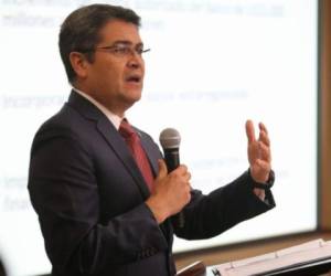 El presidente Hernández demanda que Estados Unidos aplique penas severas a los extraditados. Foto: EL HERALDO
