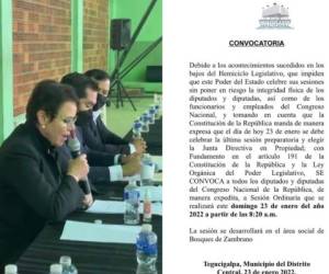 Beatriz Valle, diputada disidente de Libre, leyó la resolución tras que se juramentó a la junta directiva en propiedad.