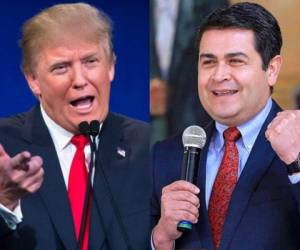 Donald Trump y Juan Orlando Hernández son los protagonistas de sorpresivas y polémicas decisiones políticas. /Fotos AP, El Heraldo/