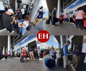 Este jueves el gobierno de los Estados Unidos realizó la evacuación de sus ciudadados y también residentes que estaban quedado varados en Honduras luego que el gobierno local decidiera cerrar las fronteras debido a la pandemia del Covid-19. Fotos: Jonny Magallanes/El Heraldo Honduras.