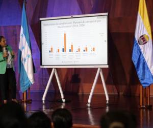 Kelly Salgado, directora del Observatorio de Transparencia y Anticorrupción de la UNAH presentó el informe este jueves.