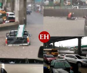 Una intensa lluvia sorprendió a los capitalinos este lunes, misma que generó que carros y motocicletas quedaran atascados debido a pequeñas inundaciones en diversas zonas transitables de Tegucigalpa. A continuación te mostramos algunas escenas ocasionadas por la lluvia que azotó a la capital este día, pese a que los pronósticos estimaban un junio seco. Foto: Cortesía.