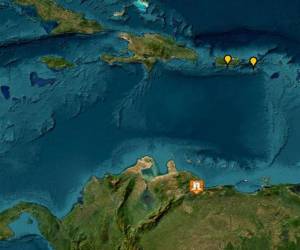 Imagen difundida en la cuenta en Administración Nacional Oceánica y Atmosférica (NOAA, en inglés) de una alerta de tsunami para Puerto Rico y las Islas Vírgenes estadounidenses tras un terremoto de magnitud 7,1 registrado cerca de las costas de Venezuela.