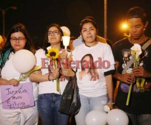 Amistades y familia realizaron un homenaje a Silvia Vanessa y pidieron justicia. (Foto: El Heraldo Honduras)