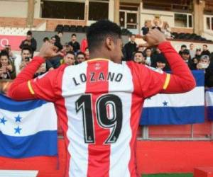 Foto de Anthony Choco Lozano el día de su presentación con el Girona FC.