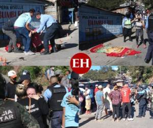 La segunda masacre de 2022 se registró la tarde de este viernes en Honduras: Tres personas fueron acribilladas a disparos en una de las calles principales de la colonia Villa Nueva, al oriente de Tegucigalpa, capital del país. Foto: Alex Pérez/EL HERALDO.