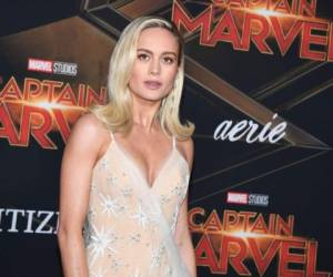 La actriz estadounidense Brie Larson asiste al estreno mundial de 'Captain Marvel' en Hollywood. Agencia AFP.