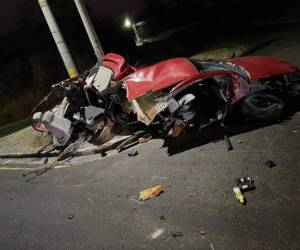 Imagen de referencia de un accidente vial ocurrido en marzo de 2023 donde murieron dos mujeres y otra quedó herida en la capital de Honduras.