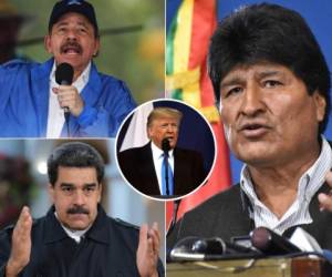 Donald Trump calificó de gobiernos ilegítimos los de Venezuela y Nicaragua, gobernados por Nicolás Maduro y Daniel Ortega. Foto: AFP.