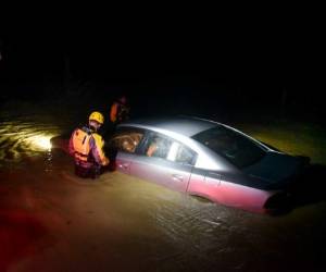 El ojo de Irma, de un diámetro de unos 50 kilómetros, permaneció alrededor de una hora y media en la isla francesa de San Bartolomeo y para después azotar a San Martín. Foto AFP