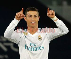 Cristiano Ronaldo celebra un gol del Real Madrid valedero por la Copa Mundial e Clubes. Foto: Agencia AFP