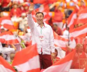Luis Zelaya, candidato del Partido Liberal de Honduras al momento de presentarse en la Convención Nacional. Foto: David Romero / El Heraldo.