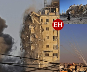 Fuertes intercambios de cohetes y ataques aéreos, y disturbios en ciudades mixtas judío-árabes, alimentaron los temores este miércoles de que la violencia mortal entre Israel y los palestinos podría convertirse en una 'guerra a gran escala'. Fotos: AFP/AP.