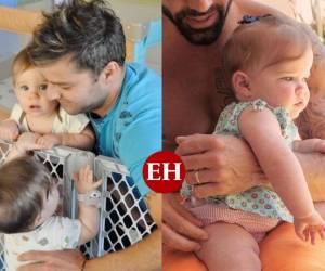Ricky Martin junto a sus hijos Lucía y Renn.