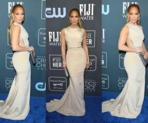 Jennifer López confirmó que los 50 son los nuevos 20 para ella... un elegante y entallado vestido fue el escogido por la actriz y cantante que deslumbró en los Critics Choice Awards 2020. Fotos AFP