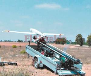Los Skylark 3 son los Vehículos Aéreos no Tripulados (VANT) que le compró Honduras a Israel. Foto EL HERALDO
