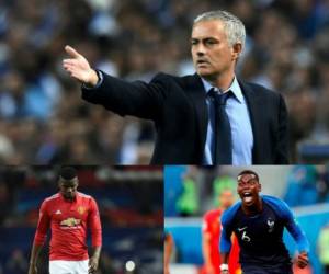 El entrenador José Mourinho aseguró que el mediocampista Paul Pogba ha tenido un bajo rendimiento con el Manchester United y todo lo contrario con Francia. Foto: Agencia AFP
