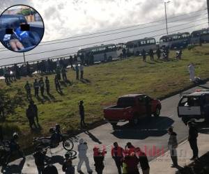 El crimen se registró a eso de las 6:30 de la mañana en el extremo norte del anillo periférico de la capital. Foto: Estalin Irías/EL HERALDO.