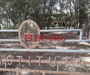 Este oxidado portón 'protege' la entrada del tenebroso edificio en el sector de El Corralito. Foto: Estalin Irías/EL HERALDO.
