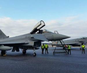 Avión Eurofighter de la Fuerza Aérea Española.