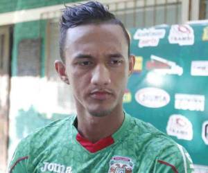 Diego Reyes, delantero del Marathón (Delmer Martínez)