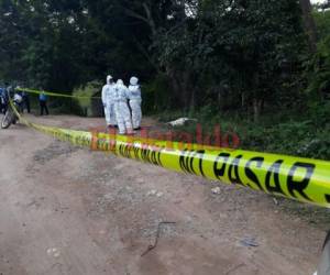 La víctima hasta el momento no ha sido identificada. (Foto: Estalin Irías/ El Heraldo Honduras/ Noticias Honduras