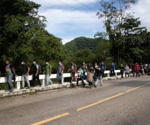 La caravana de migrantes de hondureños continúa su paso en México.