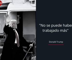 El líder republicano, Donald Trump, cerró este miércoles su ciclo como presidente de Estados Unidos. Antes de abandonar la Casa Blanca y durante su último discurso recitado en Maryland, el exmandatario pronunció importantes frases que quedarán marcadas en la historia. A continuación algunas de ellas.