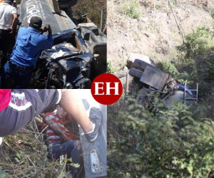 La caída de la cisterna por un abismo dejó dos personas heridas y atrapadas en el pesado camión.