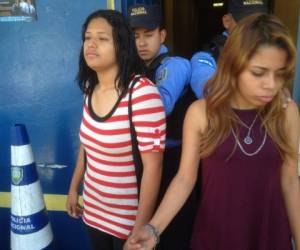Lizeth Stefany Santos Márquez y Karla Julissa Matamoros Romero fueron detenidas en la colonia Altos de Loarque de la capital de Honduras.
