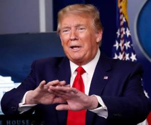 El presidente Donald Trump en la Casa Blanca en Washington, 20 de abril del 2020.