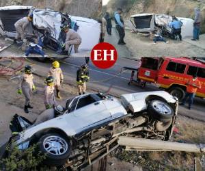 El brutal impacto se registró cerca de El Durazno, en la carretera que de la capital conduce al norte de Honduras. Foto: Estalin Irías | EL HERALDO | Cortesía.