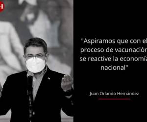 El presidente Juan Orlando Hernández dijo que en la segunda quincena de febrero llegarán vacunas para los primeros 400 mil hondureños.