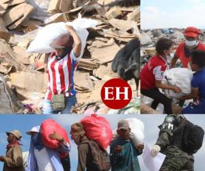 Las personas que laboran en el crematorio municipal de la capital fueron sorprendidas este domingo por las autoridades que les entregaron el 'saco solidario'. Foto: Alex Pérez/El Heraldo.