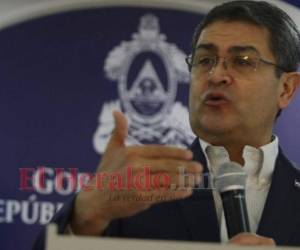 El presidente Juan Orlando Hernández dijo que los temas discutidos en su reunión fueron los relacionados con seguridad, migración y oportunidades económicas para la región. Foto: Alex Pérez/ EL HERALDO