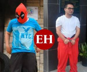 A la izquierda, Rommel Valdemar Herrera Portillo cuando fue captado colaborando en el incendio a la embajada. A la derecha, durante uno de sus traslados tras ser recluido en 'La Tolva', la prisión de máxima seguridad ubicada en Morocelí, El Paraíso. Fotos: Archivo/ EL HERALDO