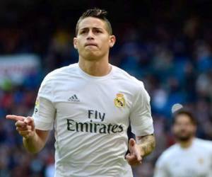 James Rodríguez ingresó en los últimos minutos en el clásico ante Barcelona y anotó el gol que les dio el empate momentáneo (Foto: Agencia AFP)