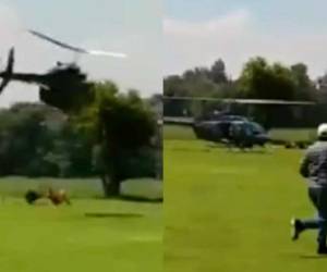Momento en el que los actores caen al suelo. Foto: Captura de video.