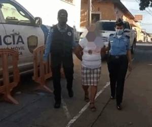 La Policía Nacional trasladó a la implicada a Tegucigalpa.